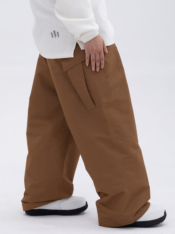 Damen-Skihose mit doppeltem Kniebereich, Freestyle-Stil, Baggy-Design