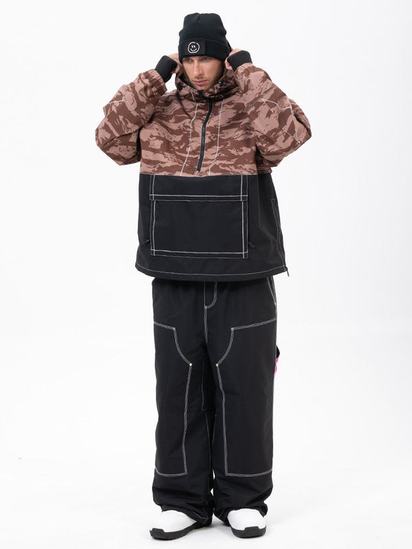 Mountain Vibe Pulloverjacke für Herren & Urban Freerider Baggy-Schneehose Set