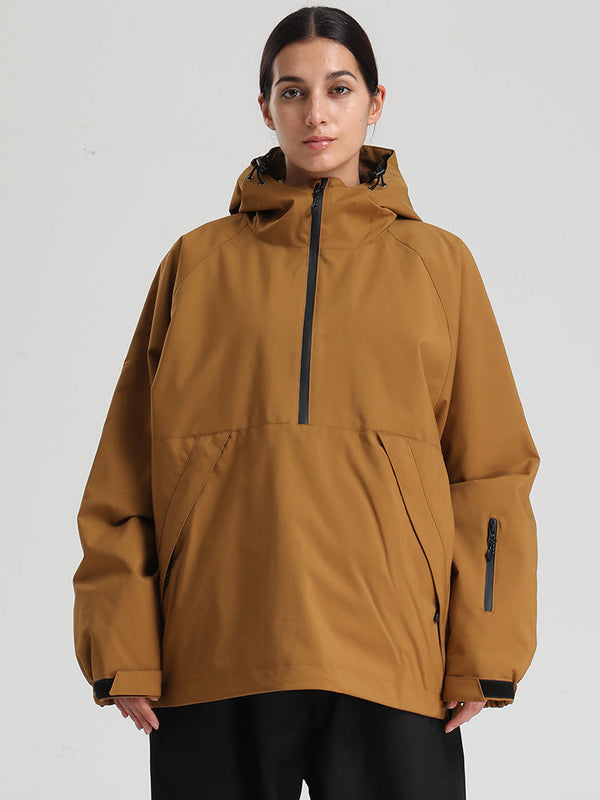 Gsou Snow Damen-Snowboardjacke im urbanen Stil, Pullover-Anorak, Snowboardjacke