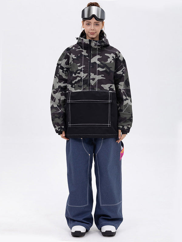 Damen-Set: Mountain Vibe Pulloverjacke & Urban Freerider Baggy-Schneehose