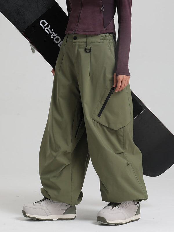 Gsou Snow Damen Strapazierfähige Urban Vibe All Function Baggy Schneehose