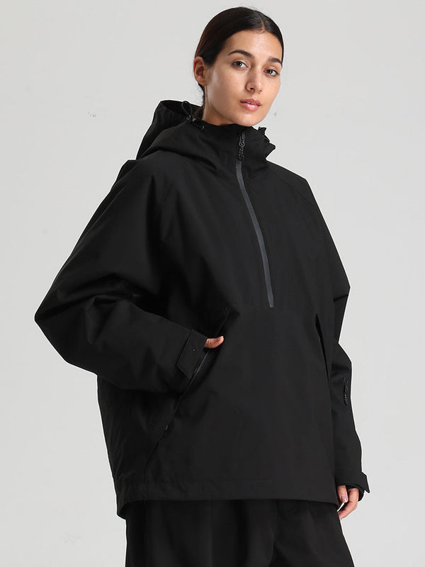 Gsou Snow Damen-Snowboardjacke im urbanen Stil, Pullover-Anorak, Snowboardjacke