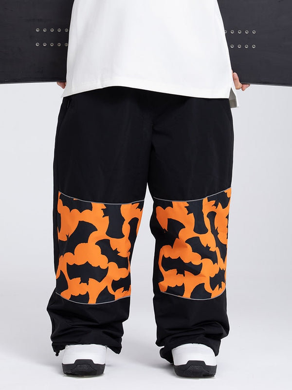 Herren Allwetter-Cargo-Schneehose mit reflektierendem, stylischem Grafikmuster