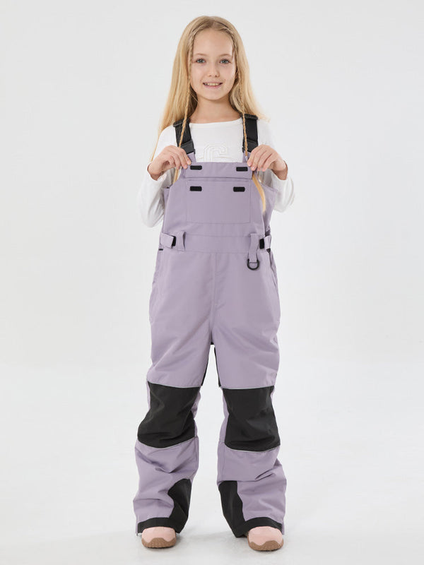 Mountain Trek Light Mädchen-Schnee-Latzhose mit reflektierenden Knieschützern, wasserdicht und isoliert