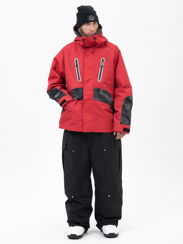 Chillform Herren-Schneeanzug mit reflektierendem Tarnmuster – Glow Trail Jacke mit Baggy-Schneehose (Set)