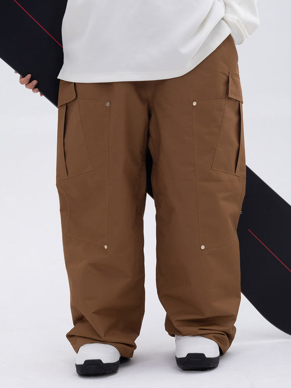 Damen-Skihose mit doppeltem Kniebereich, Freestyle-Stil, Baggy-Design