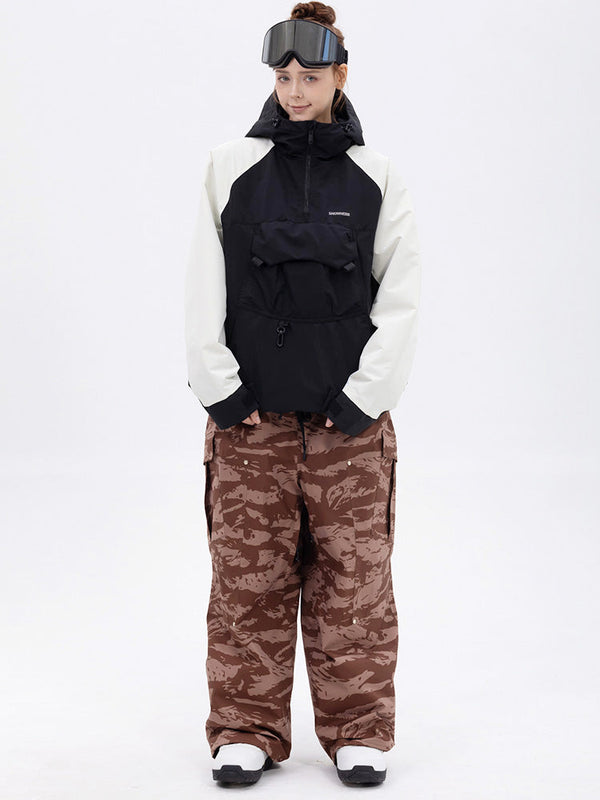Women's Freestyle Mountain Camo Snow Suit – Bomber Jacket & Baggy Pants Set