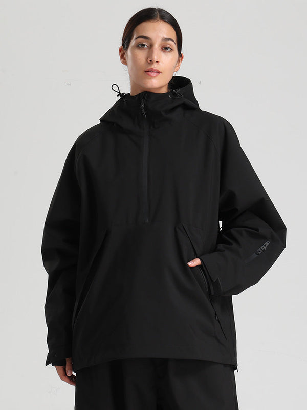 Gsou Snow Damen-Snowboardjacke im urbanen Stil, Pullover-Anorak, Snowboardjacke