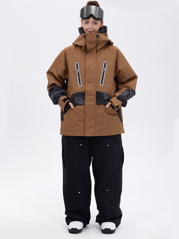Chillform Damen-Schneeanzug mit reflektierendem Tarnmuster – Glow Trail Jacke mit Baggy-Schneehose (Set)