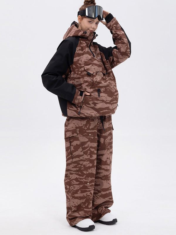 Freestyle-Skianzug für Damen im Bergtarn-Look – Bomberjacke & Baggy-Hose-Set