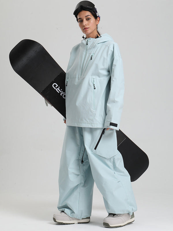 Gsou Snow Damen-Skianzug, strapazierfähig, Bergflauschig, Pullover-Anorak, Baggy-Schneeanzug