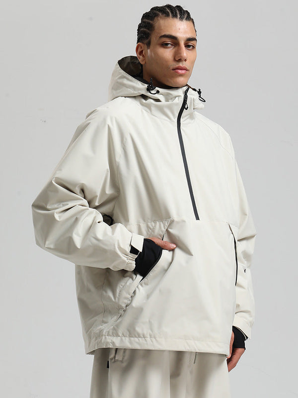 Gsou Snow Herren-Snowboardjacke im urbanen Stil, Pullover-Anorak