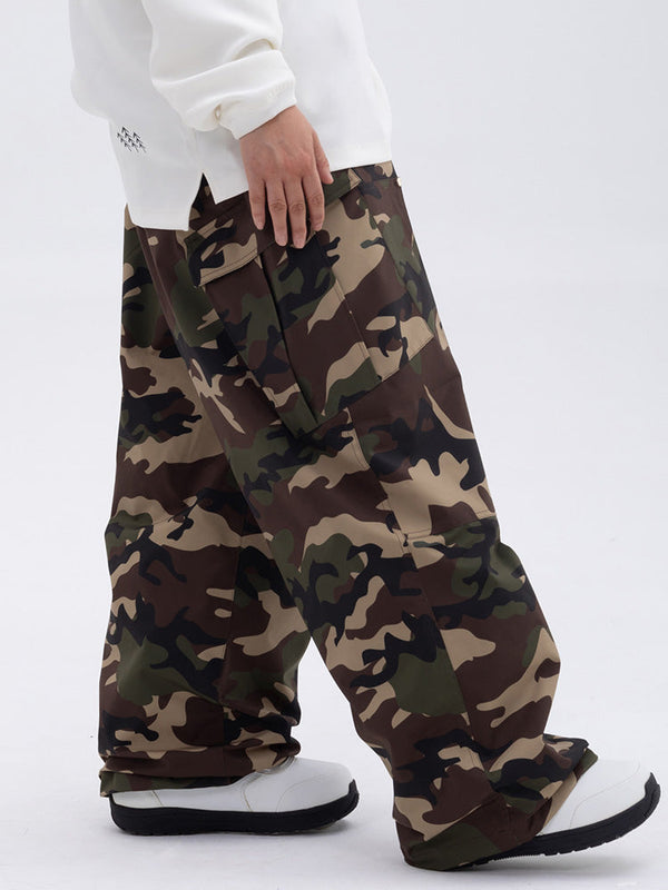 Damen-Skihose mit doppeltem Kniebereich, Freestyle-Stil, Baggy-Design
