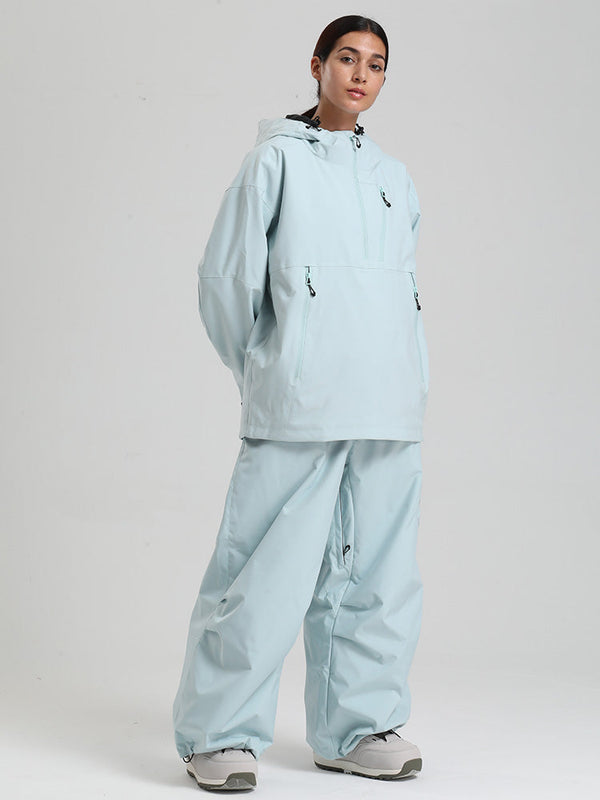 Gsou Snow Damen-Skianzug, strapazierfähig, Bergflauschig, Pullover-Anorak, Baggy-Schneeanzug