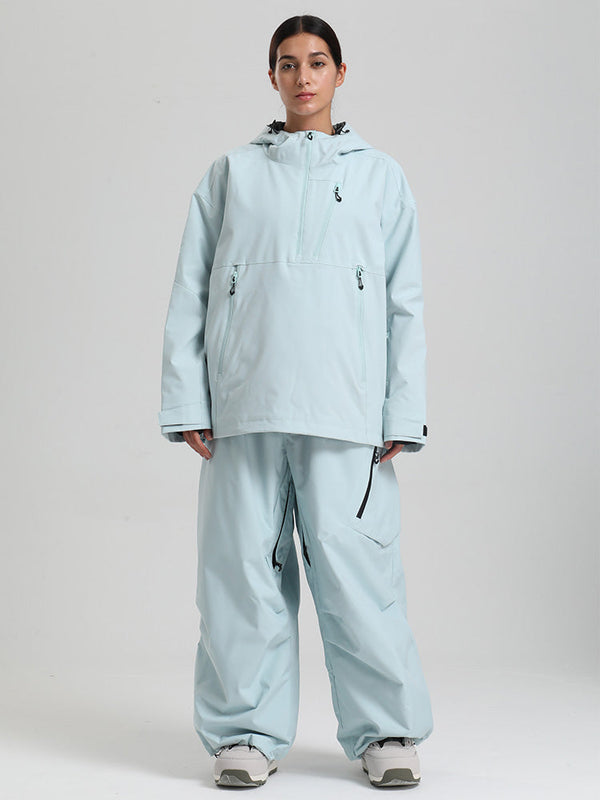 Gsou Snow Damen-Skianzug, strapazierfähig, Bergflauschig, Pullover-Anorak, Baggy-Schneeanzug