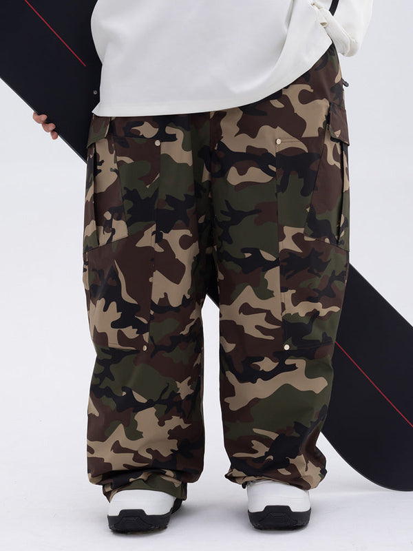 Damen-Skihose mit doppeltem Kniebereich, Freestyle-Stil, Baggy-Design