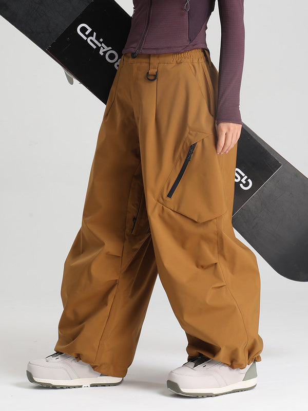 Gsou Snow Damen Strapazierfähige Urban Vibe All Function Baggy Schneehose