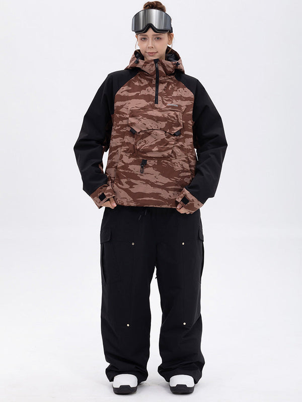 Women's Freestyle Mountain Camo Snow Suit – Bomber Jacket & Baggy Pants Set