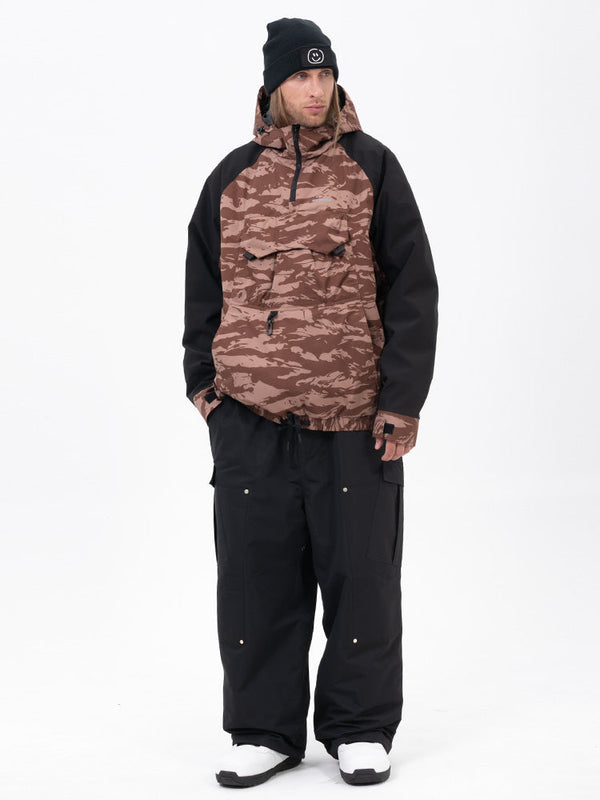 Freestyle-Mountain-Camo-Schneeanzug für Herren – Bomberjacke & Baggy-Hose-Set