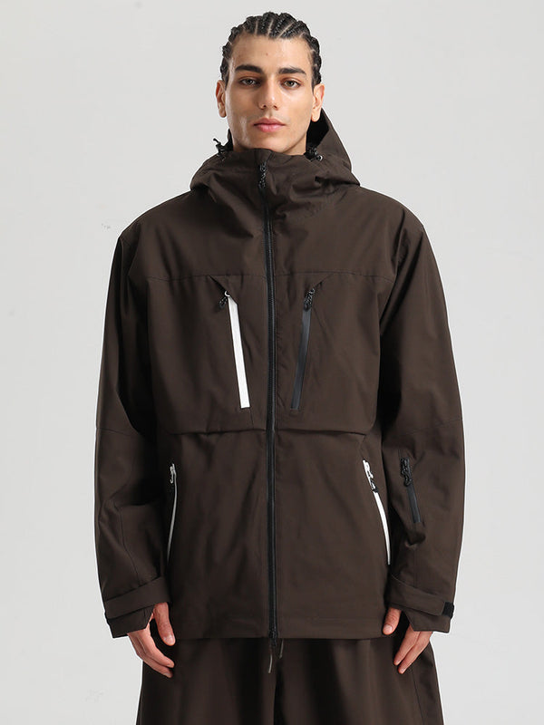 Gsou Snow Herren Langlebige Mountain Pro Winter Funktions-Cargo-Schneejacke