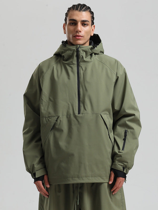 Gsou Snow Herren-Snowboardjacke im urbanen Stil, Pullover-Anorak