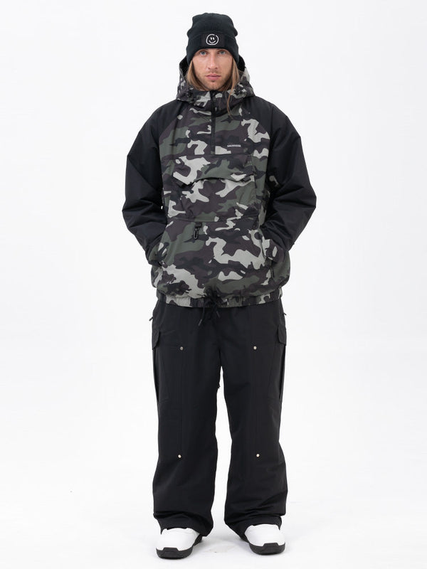 Men's Freestyle Mountain Camo Snow Suit – Bomber Jacket & Baggy Pants Set
