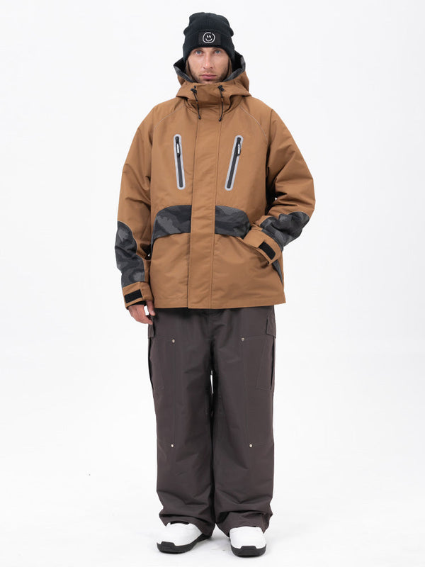 Chillform Herren-Schneeanzug mit reflektierendem Tarnmuster – Glow Trail Jacke mit Baggy-Schneehose (Set)
