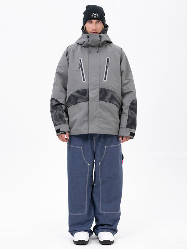 Chillform Herren-Schneeanzug mit reflektierendem Tarnmuster – Glow Trail Jacke mit Freerider Baggy Schneehose