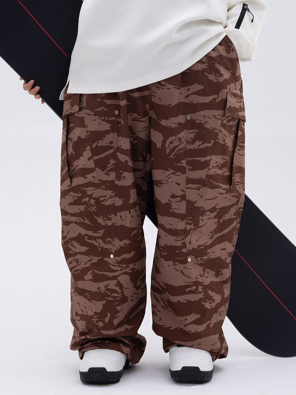 Damen-Skihose mit doppeltem Kniebereich, Freestyle-Stil, Baggy-Design