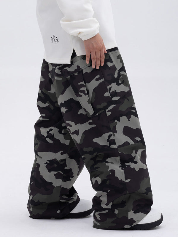 Women's Double Knee Mountain Freestyle Baggy Snow Pants