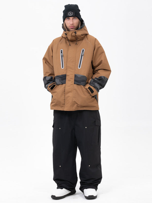 Chillform Herren-Schneeanzug mit reflektierendem Tarnmuster – Glow Trail Jacke mit Baggy-Schneehose (Set)