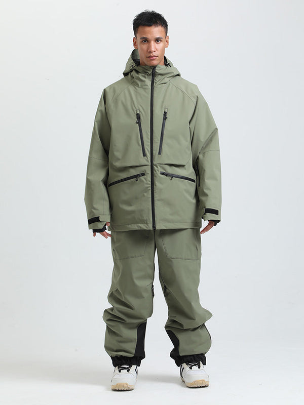 Gsou Herren-Schneeanzug, robust, Bergprofi, Allzweck, Cargo-Schneeanzug