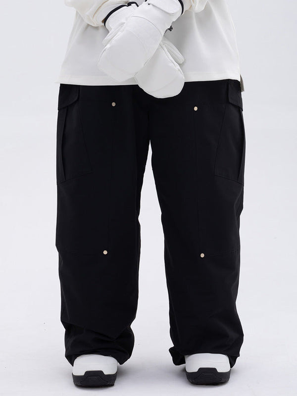Damen-Skihose mit doppeltem Knie, Mountain Freestyle Baggy Camo
