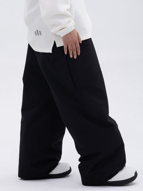 Damen-Skihose mit doppeltem Knie, Mountain Freestyle Baggy Camo