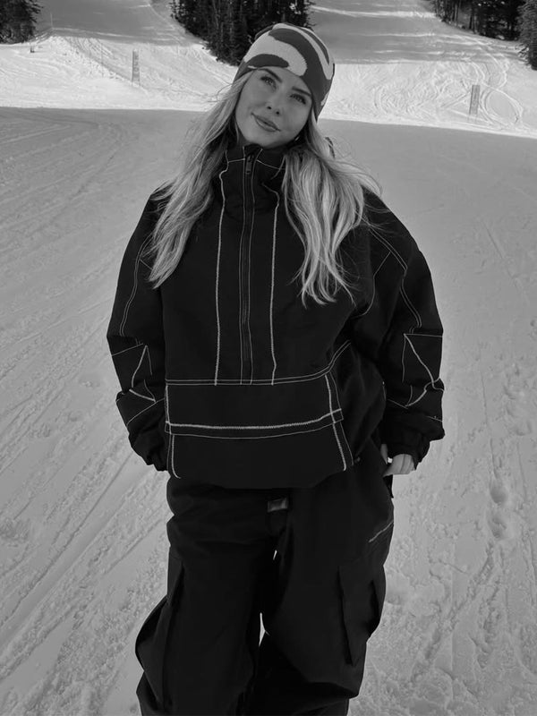 Damen-Snowboardjacke Mountain Vibe Streetstorm Pullover Camo – Ganzjahresjacke