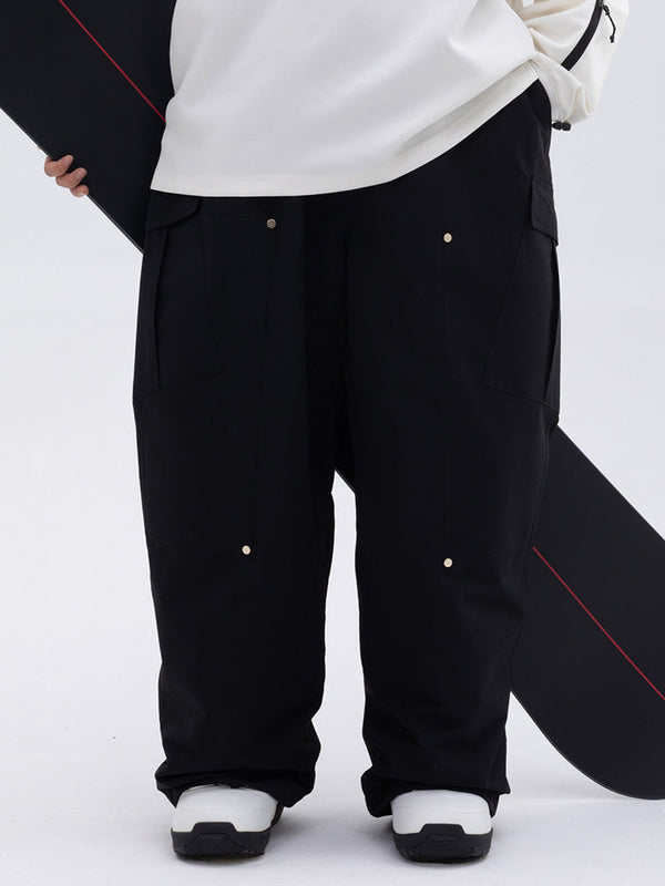 Damen-Skihose mit doppeltem Kniebereich, Freestyle-Stil, Baggy-Design