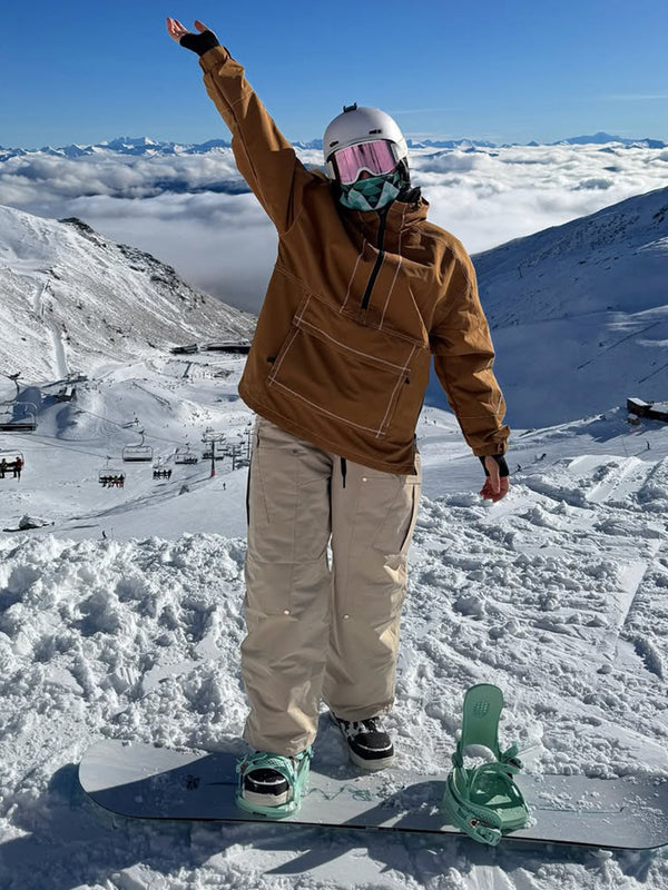 Damen-Snowboardjacke Mountain Vibe Streetstorm Pullover Camo – Ganzjahresjacke