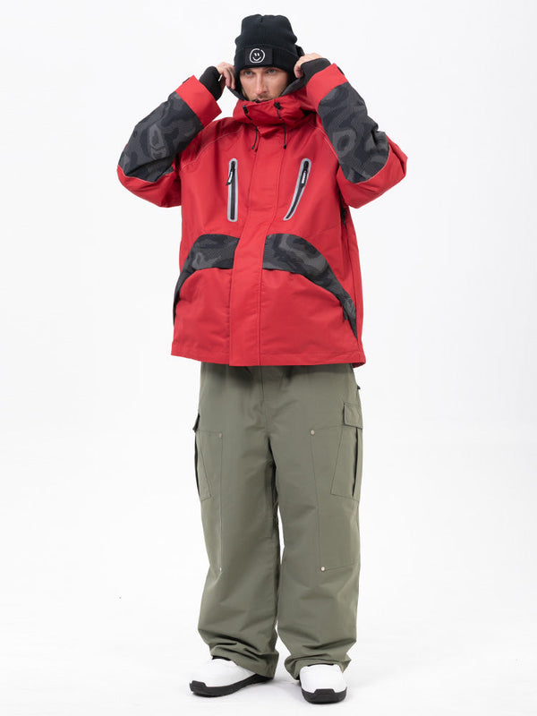 Chillform Herren-Schneeanzug mit reflektierendem Tarnmuster – Glow Trail Jacke mit Baggy-Schneehose (Set)