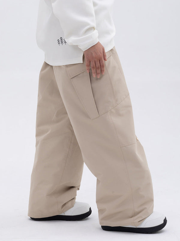 Damen-Skihose mit doppeltem Knie, Mountain Freestyle Baggy Camo