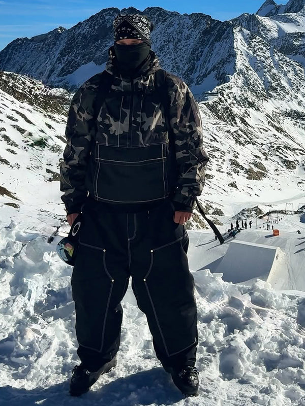 Men's All Season Mountain Vibe Streetstorm Pullover Camo Snowboard Jacket