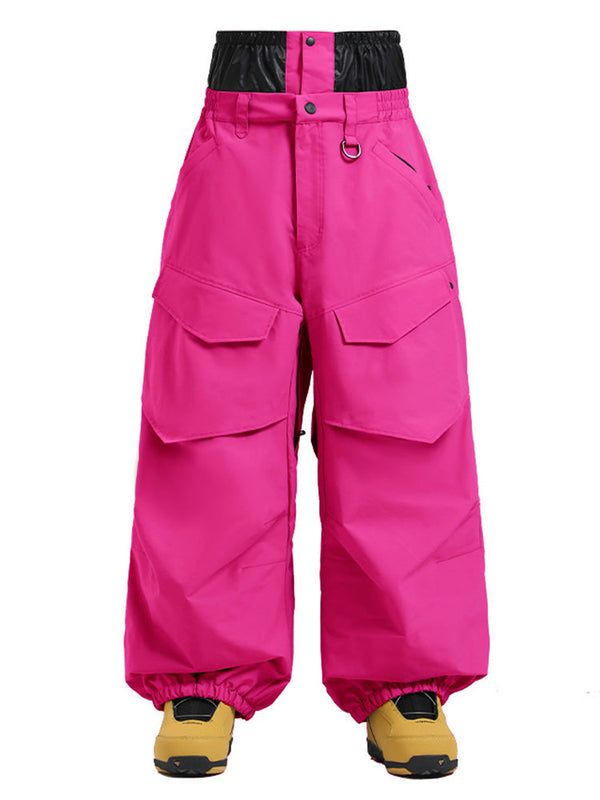Gsou Snow Urban Slope Damen-Schneehose mit Knieflex-Cargotaschen und weitem Bein