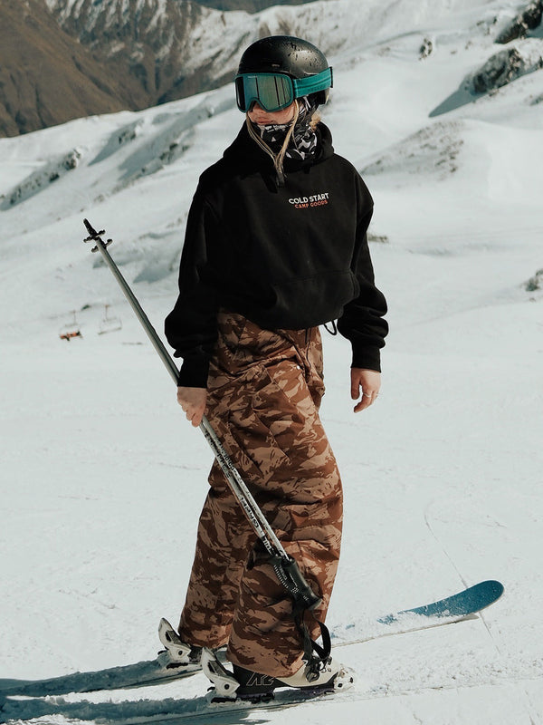 Damen-Skihose mit doppeltem Kniebereich, Freestyle-Stil, Baggy-Design