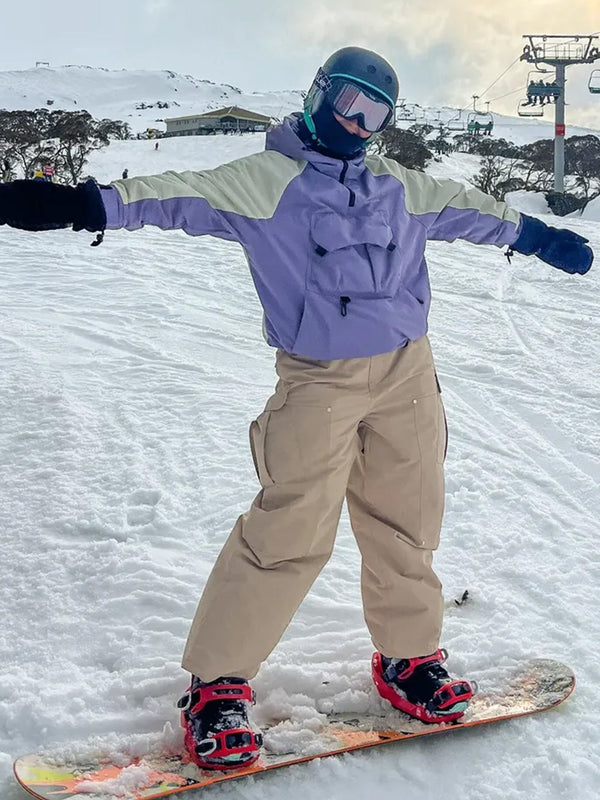 Damen Mountain Freestyle Cargo Pocket Bomber Snowboardjacke