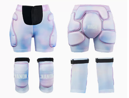 Nandn Unisex Tri-Flex Schutzshorts & Knieschoner Set