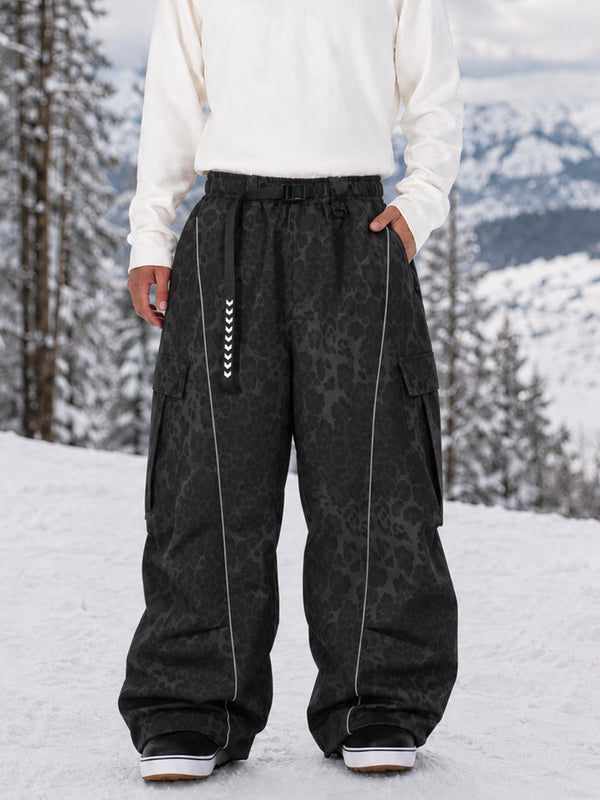 Wild Motion Herren-Snowboardhose mit reflektierenden Cargotaschen und extra weitem Schnitt