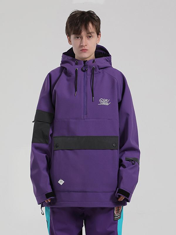 Gsou Snow Unisex reflektierende Mountain Mission Anorak-Schneejacke für Damen und Herren