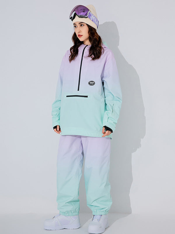 Bunte Neon-Winter-Snowboardanzüge für Damen
