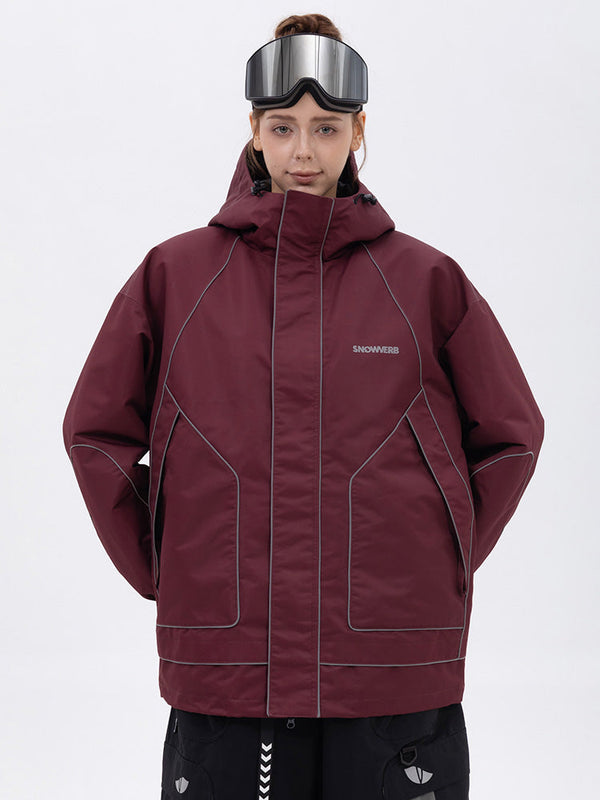 Damen-Allwetter-Schneejacke „Mountain Chill“ mit Reflektoren – Ideal zum Nachtskifahren und Snowboarden