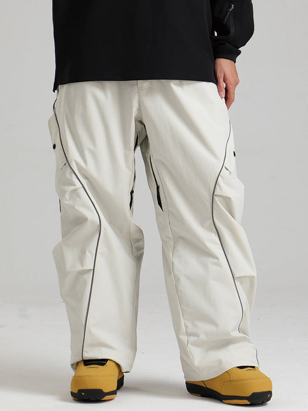 Gsou Snow Damen-Schneehose mit reflektierenden Details und Leuchtkante