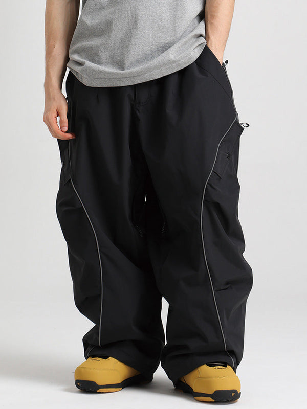 Gsou Snow Herren-Schneehose mit reflektierenden Kanten und weitem Sitz